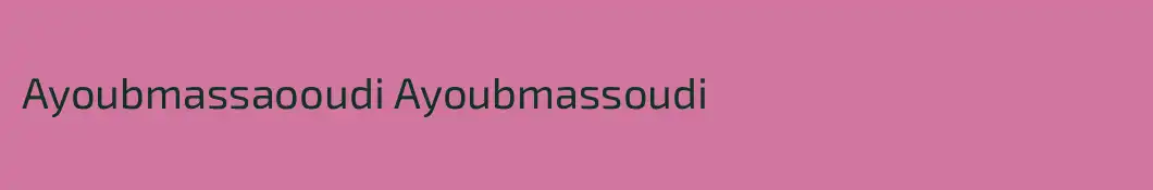 Ayoubmassaooudi Ayoubmassoudi